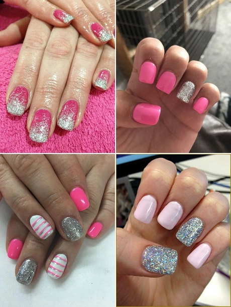 pink-white-silver-nails-001 Unghii roz alb argintiu