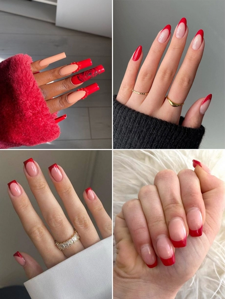 red-french-tip-nails-long-001 Roșu Franceză sfat unghii lungi