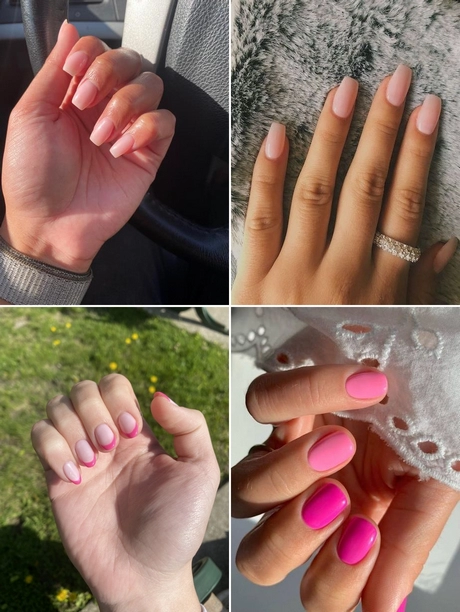 short-pink-nails-acrylic-001 Unghii scurte roz acrilice