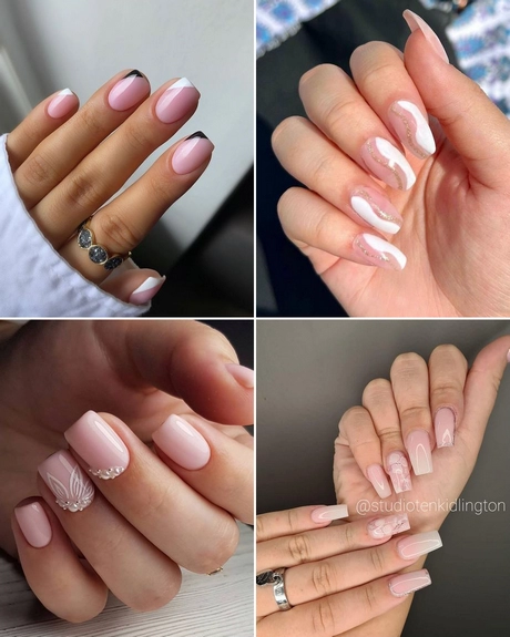 simple-pink-and-white-nails-001 Unghii simple roz și albe