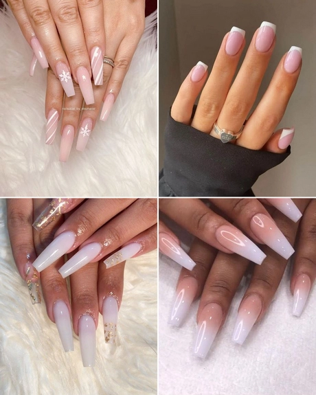 white-and-pink-acrylic-nails-001 Unghii acrilice albe și roz
