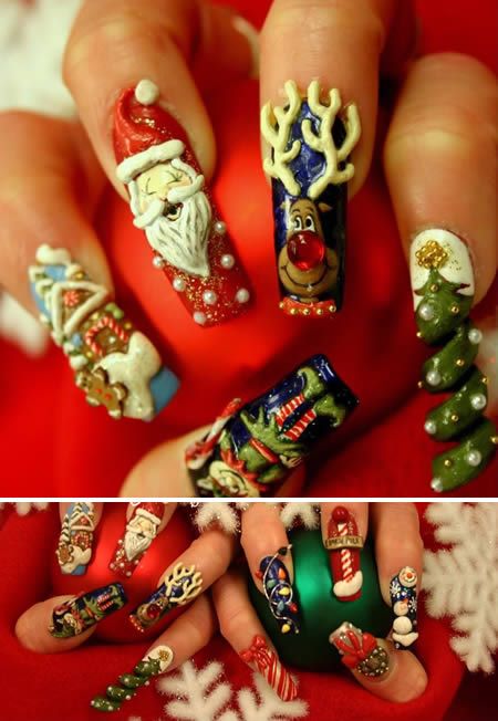 christmas-nail-art-designs-2022-91_16 Modele de unghii de Crăciun 2022