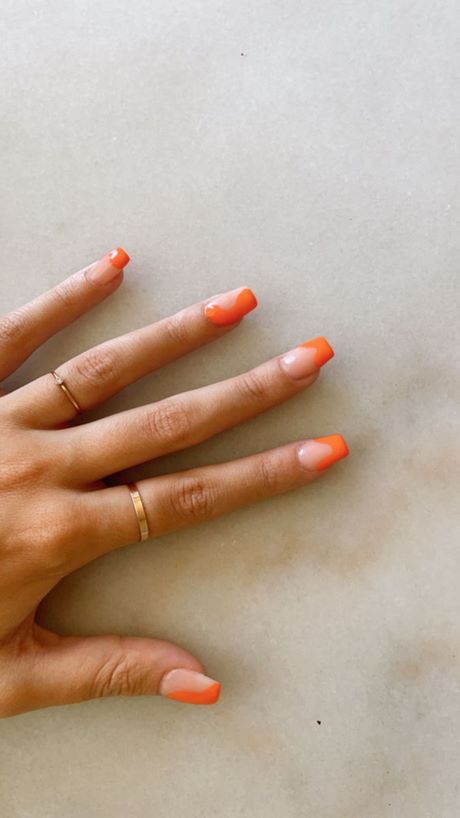 orange-nail-designs-2022-19 Modele de unghii portocalii 2022