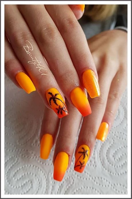 orange-nail-designs-2022-19_11 Modele de unghii portocalii 2022