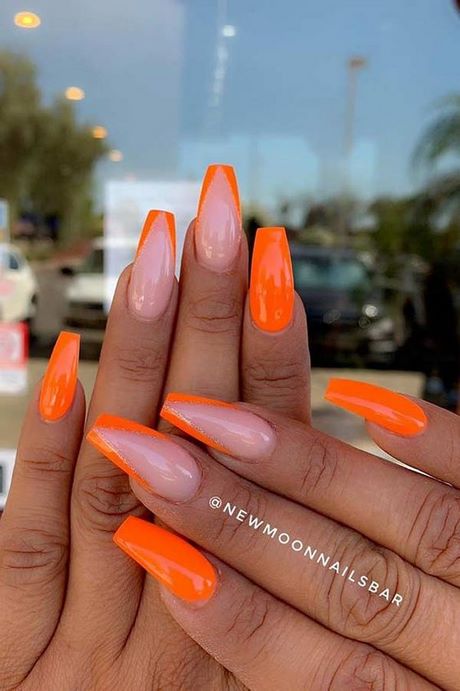 orange-nail-designs-2022-19_6 Modele de unghii portocalii 2022