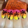 Palm Tree nail art