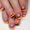 Halloween nail art pentru unghii scurte