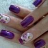 Modele de unghii violet pentru unghii lungi
