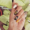 Bumble Bee nail art design
