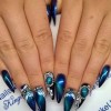 Modele de unghii cu lac albastru