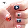 Dovleac halloween nail art