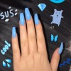 Cute unghii acrilice albastru